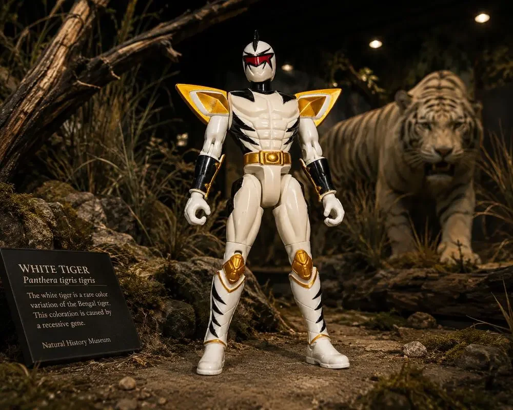 2003 Bandai Power Rangers Dino Thunder White Ranger 5.5